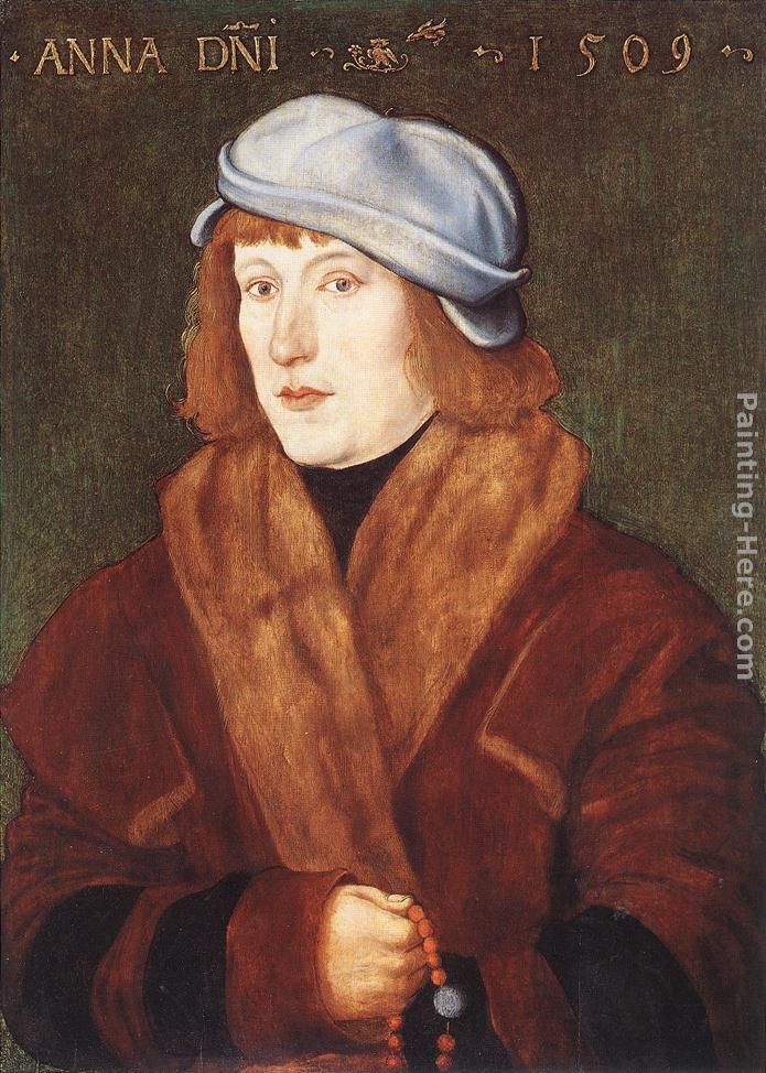 Portrait of a Young Man with a Rosary painting - Hans Baldung Portrait of a Young Man with a Rosary art painting